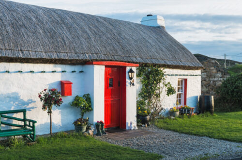 Cottage bei Malin Head, Co. Donegal, irland