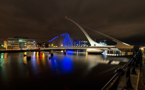 Samuel Beckett Bridge in Dublin, Ireland