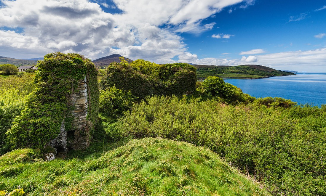 Ardea Castle auf der Beara Halbionsel in County Kerry, Irland