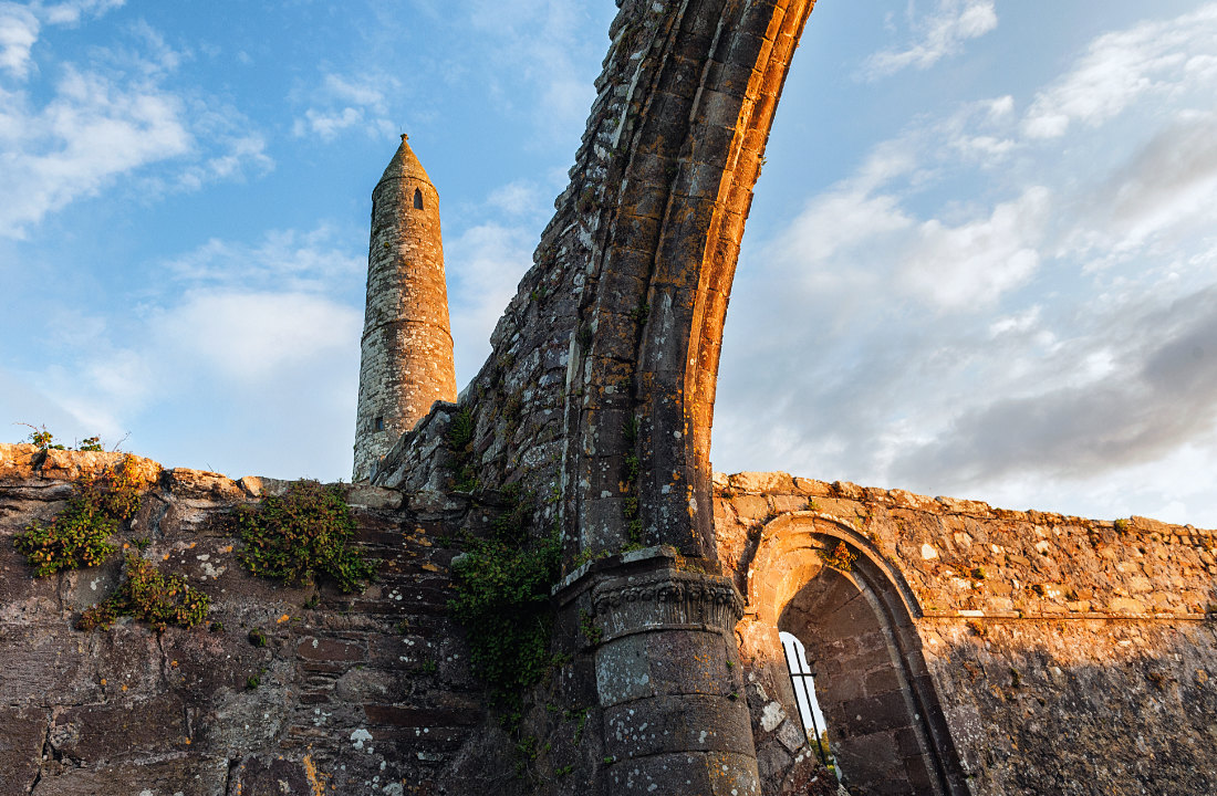 Ardmore Round Tower and Cathedral in County Waterford, Ireland