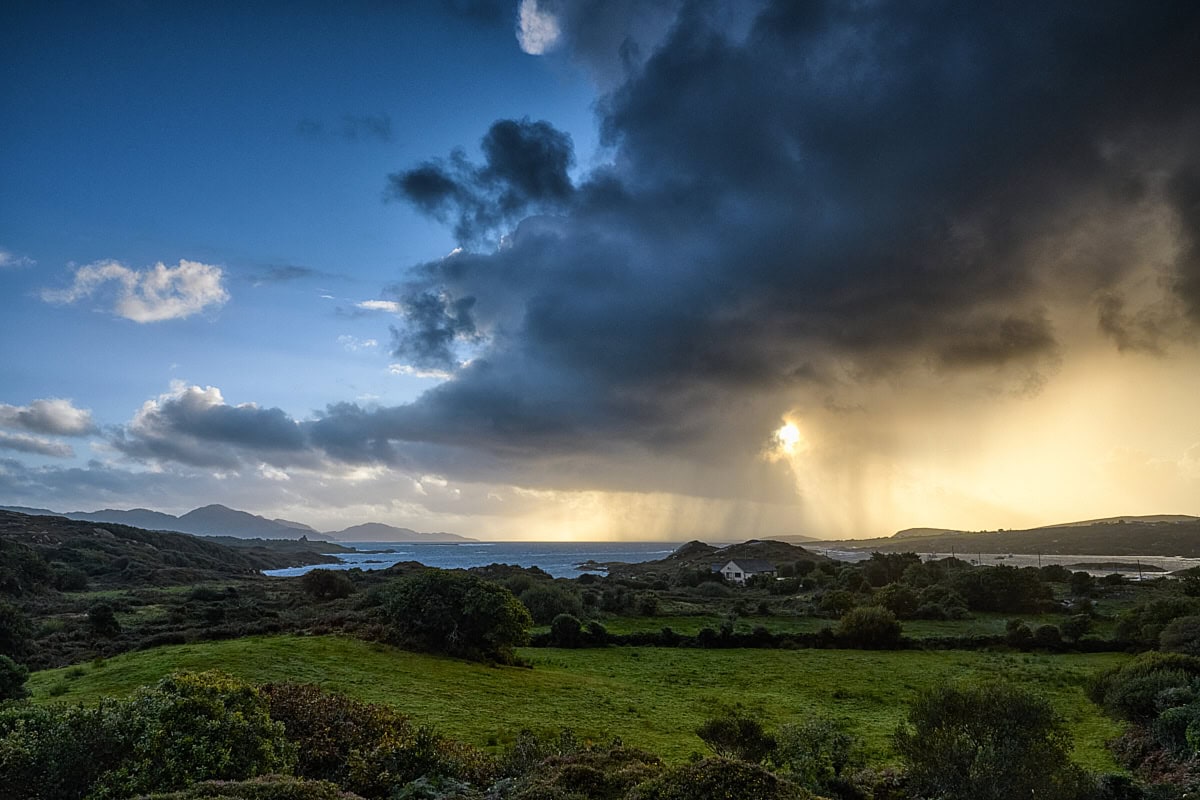 Ballycrovane Ogham Stone near Eyeries, Beara Peninsula, Co. Cork, Ireland