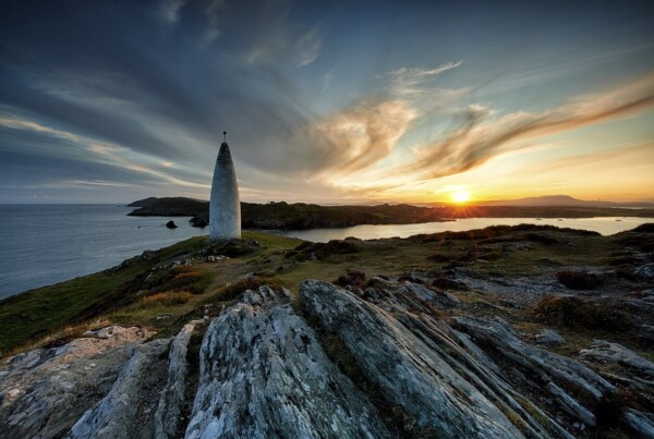 Sunset at Baltimore Beacon in County Cork, Ireland