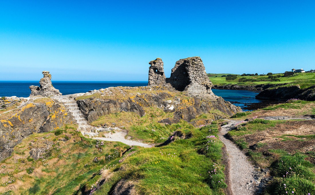 Black Castle beim Wicklow harbour, Co. Wicklow, Irland