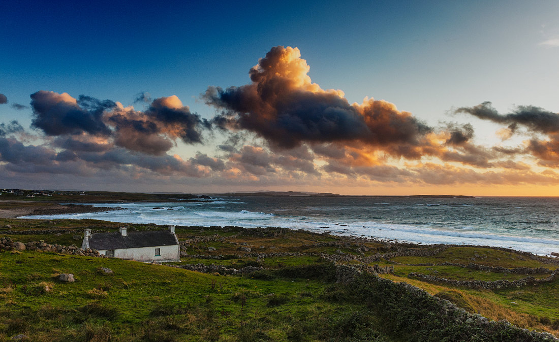 Sunset at Bloody Foreland in County Donegal, Ireland