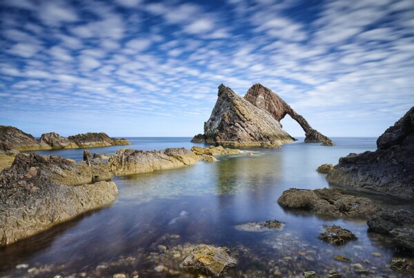 Bow Fiddle Rock in Portknockie, Banff, Scotland