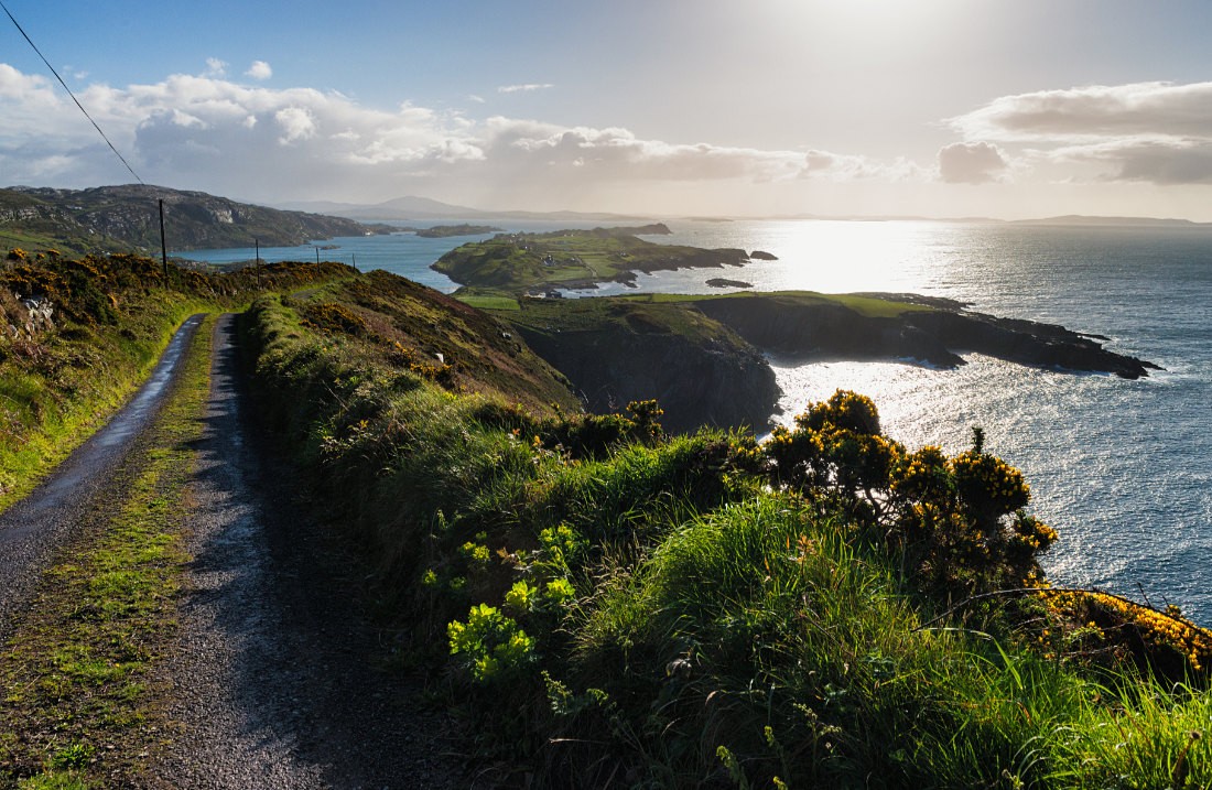 Blick nach Crookhaven von Brow Head auf der Mizen Halbinsel, Co. Cork, Irland