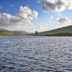 Ardvreck Castle in Loch Assynt, Sutherland, Scotland Ardvreck Castle