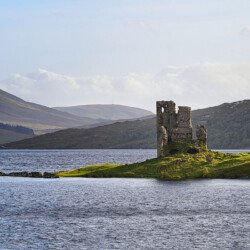 Ardvreck Castle in Loch Assynt, Sutherland, Scotland Ardvreck Castle
