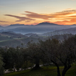 Sunrise near Caltanissetta in Sicily, Italy Caltanissetta Sunrise
