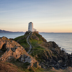 Newborough Warren & Ynys Llanddwyn, Anglesey, Wales Tŵr Mawr Lighthouse on Ynys Llanddwyn