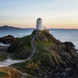 Newborough Warren & Ynys Llanddwyn, Anglesey, Wales Tŵr Mawr Lighthouse on Ynys Llanddwyn