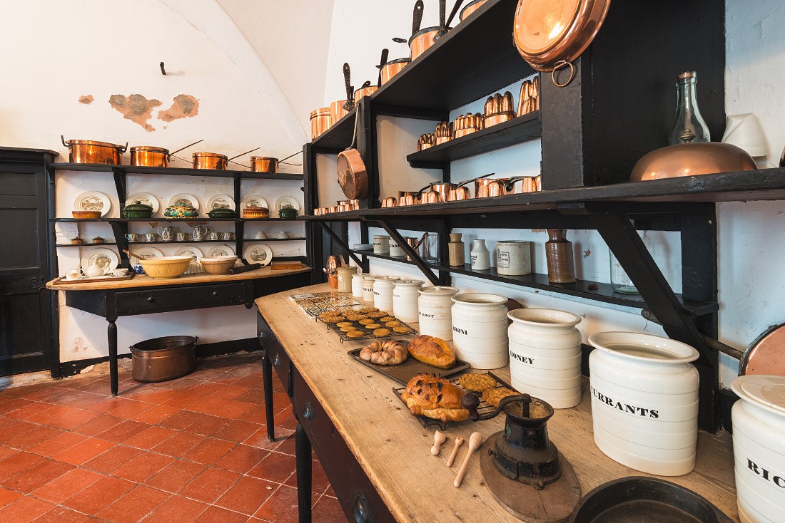 Kitchen in the cellar of Castle Ward, Co. Down, Northern Ireland