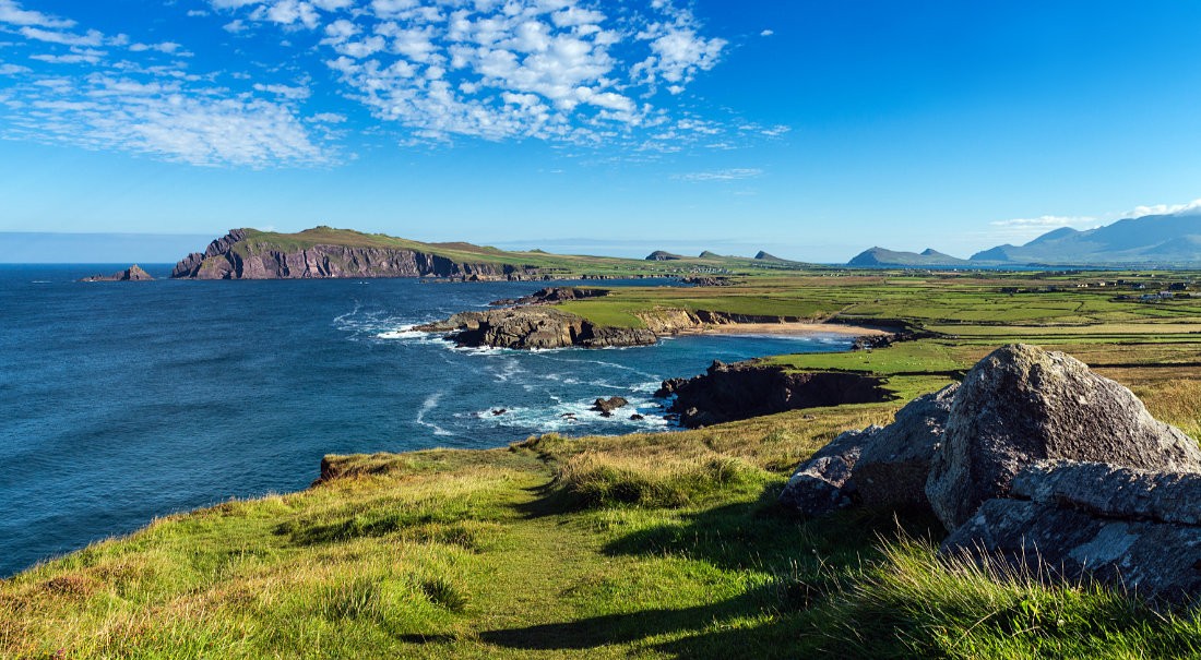 View from Clogher Strand towards Sybil Head on the Dingle Peninsula, Co. Kerry, Ireland