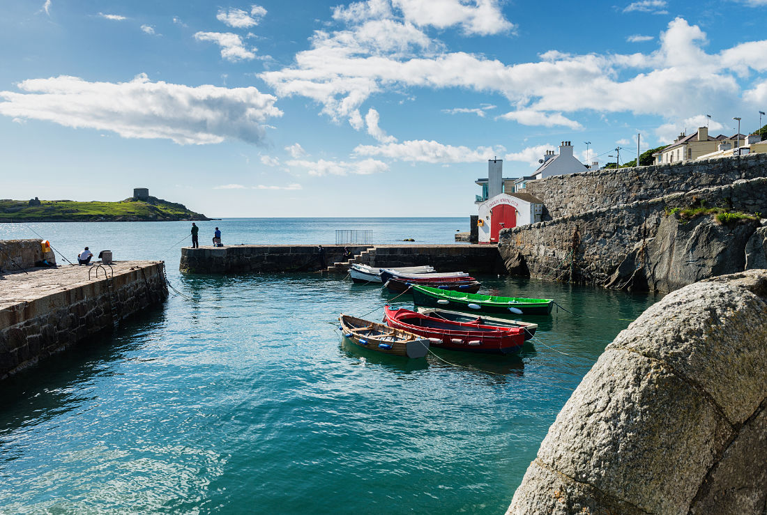 Coliemore Harbour in Dalkey, Co. Dublin, Irland