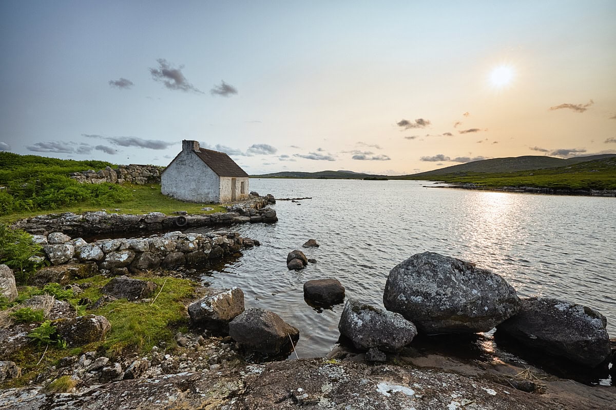Fisherman's Hut at Loch an tSáile Thuaidh in Connemara, Co. Galway, Ireland