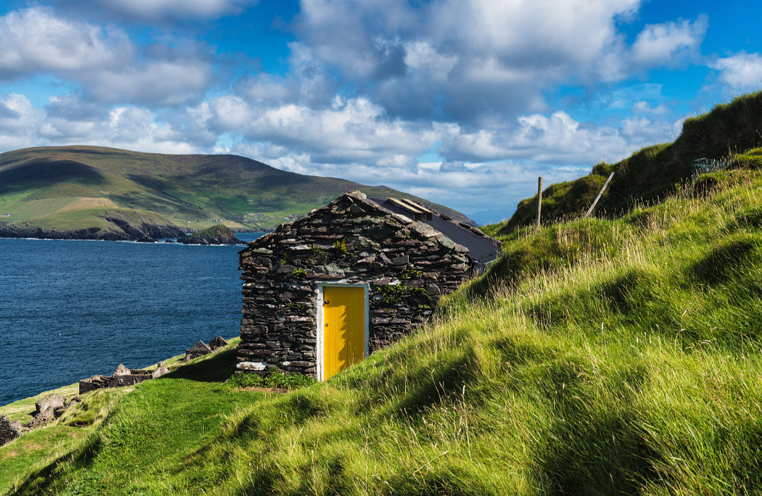 Cottage auf Great Blasket Island, Co. Kerry, Irland