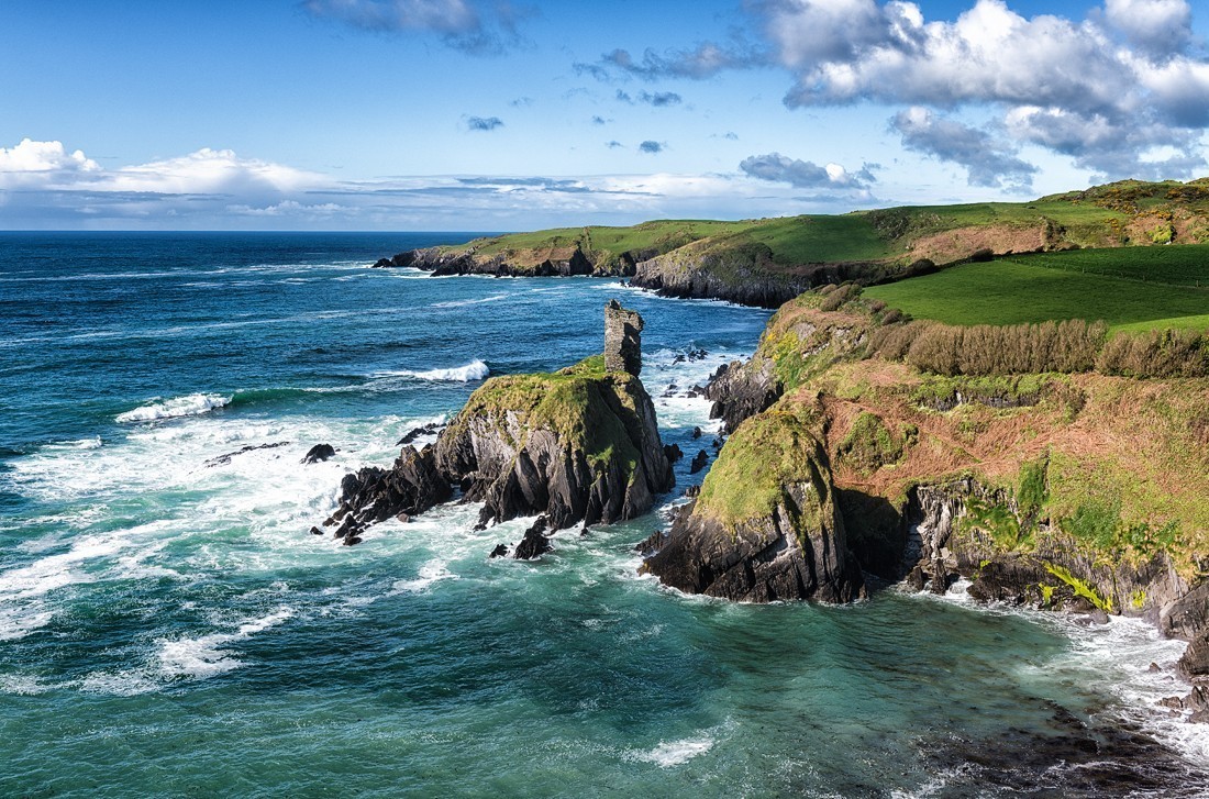 Downeen Castle bei Rosscarbery, Co. Cork, Irland