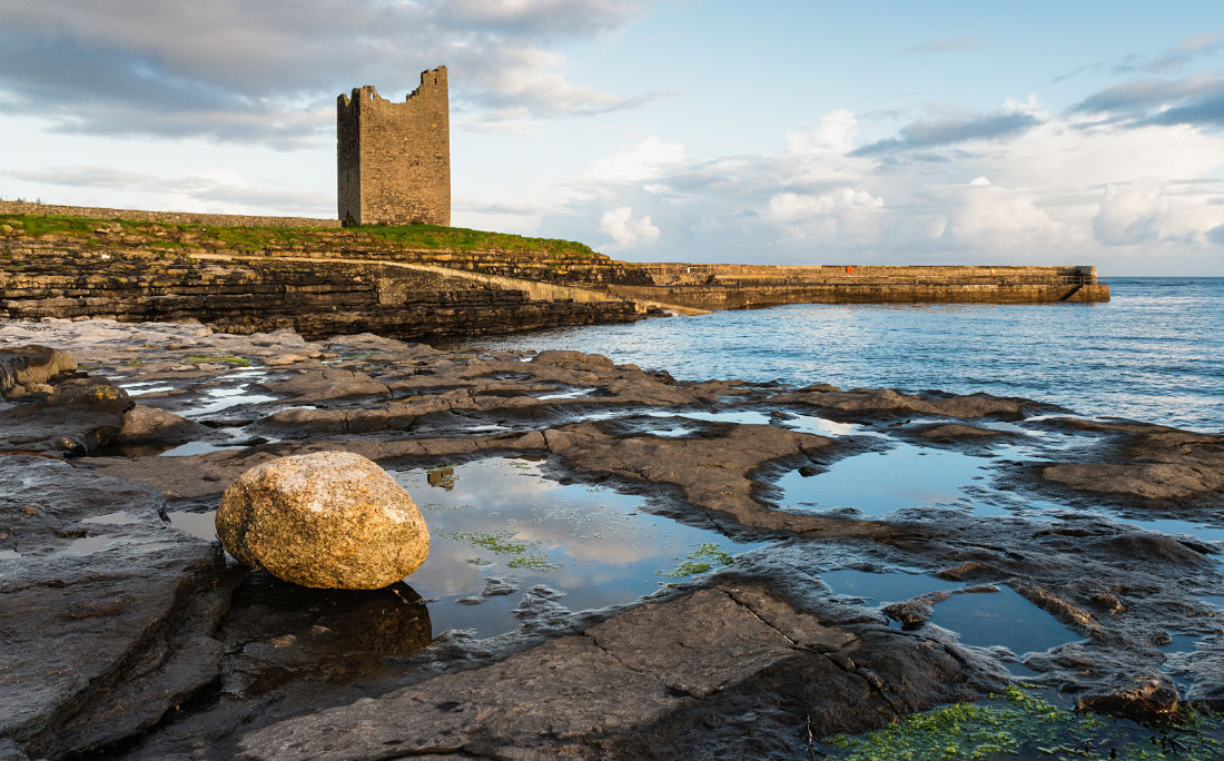 O'Dowd Castle at Easkey Pier, Co. Sligo, Ireland