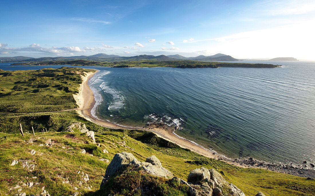 Five Finger Strand von den Knockamany Bens, Inishowen Halbinsel, Co. Donegal, Irland