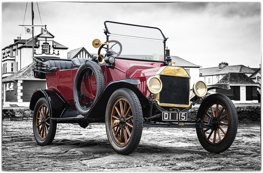 Oldtimer in Knightstown, Valentia Island, Co. Kerry, Ireland