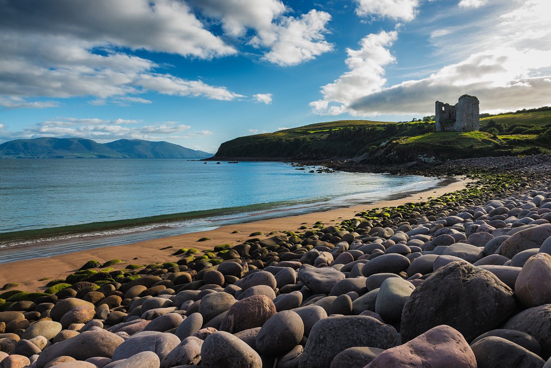 Minard Castle auf der Dingle Halbinsel, Co. Kerry, Irland