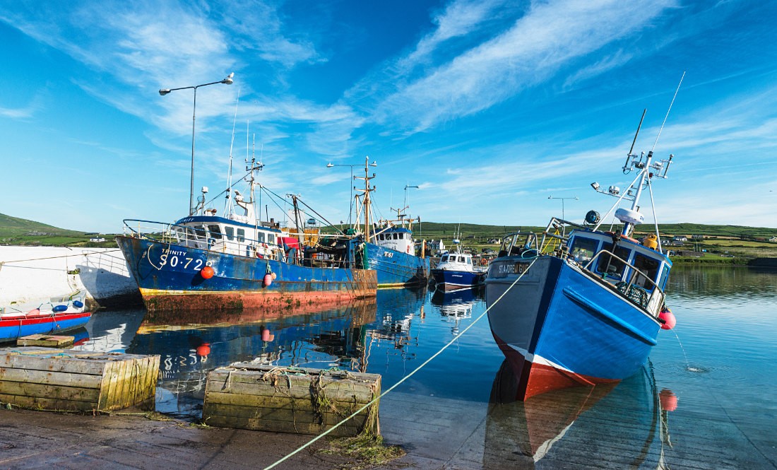 Hafen von Portmagee in Co. Kerry, Irland