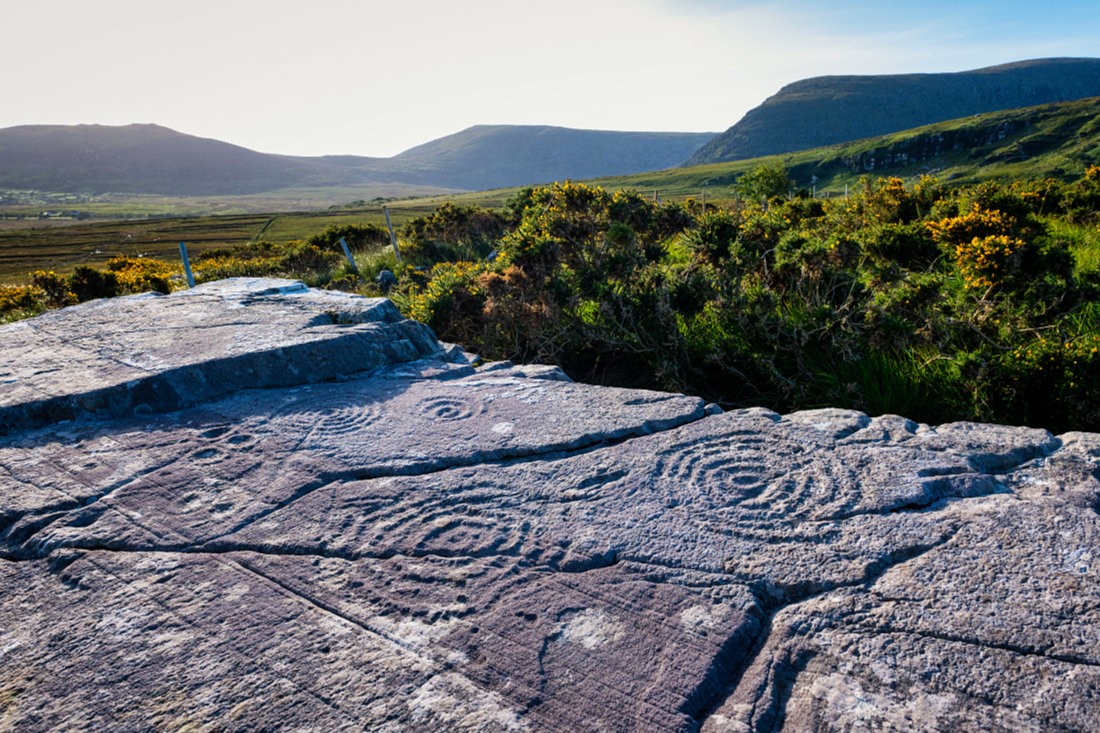 Rock Art bei Letter West, Co. Kerry, Irland