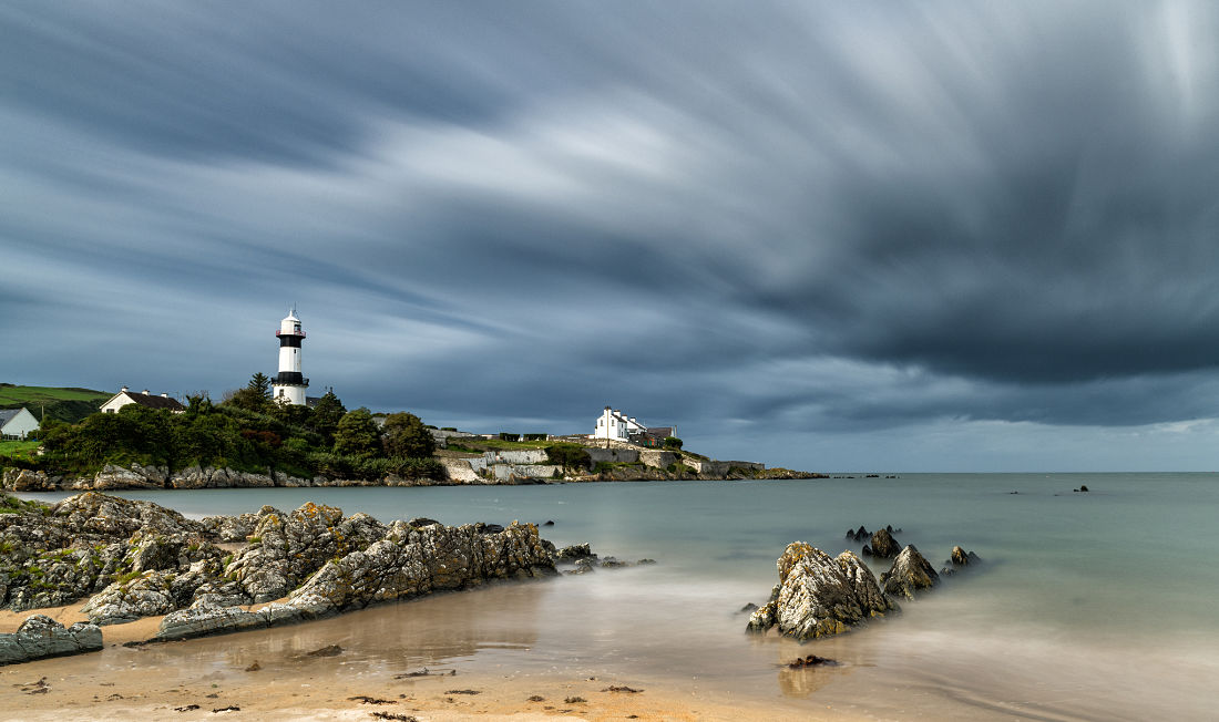 Stroove Lighthouse auf der Inishowen Halbinsel, Co. Donegal, Irland