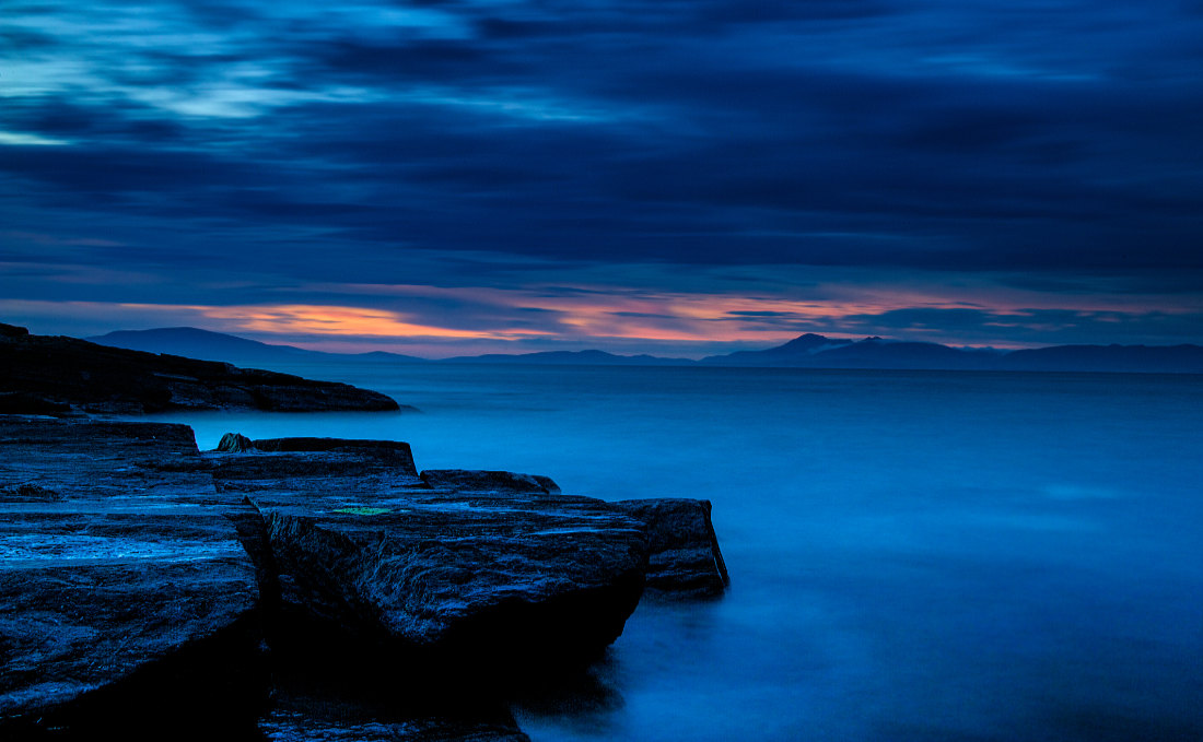Nach Sonnenuntergang auf Valentia Island in County Kerry, Irland